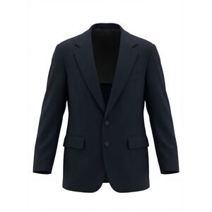 Classic Collection Navy Blue Blazer Sport Coat Mens 40S Two Button Notch Lapel